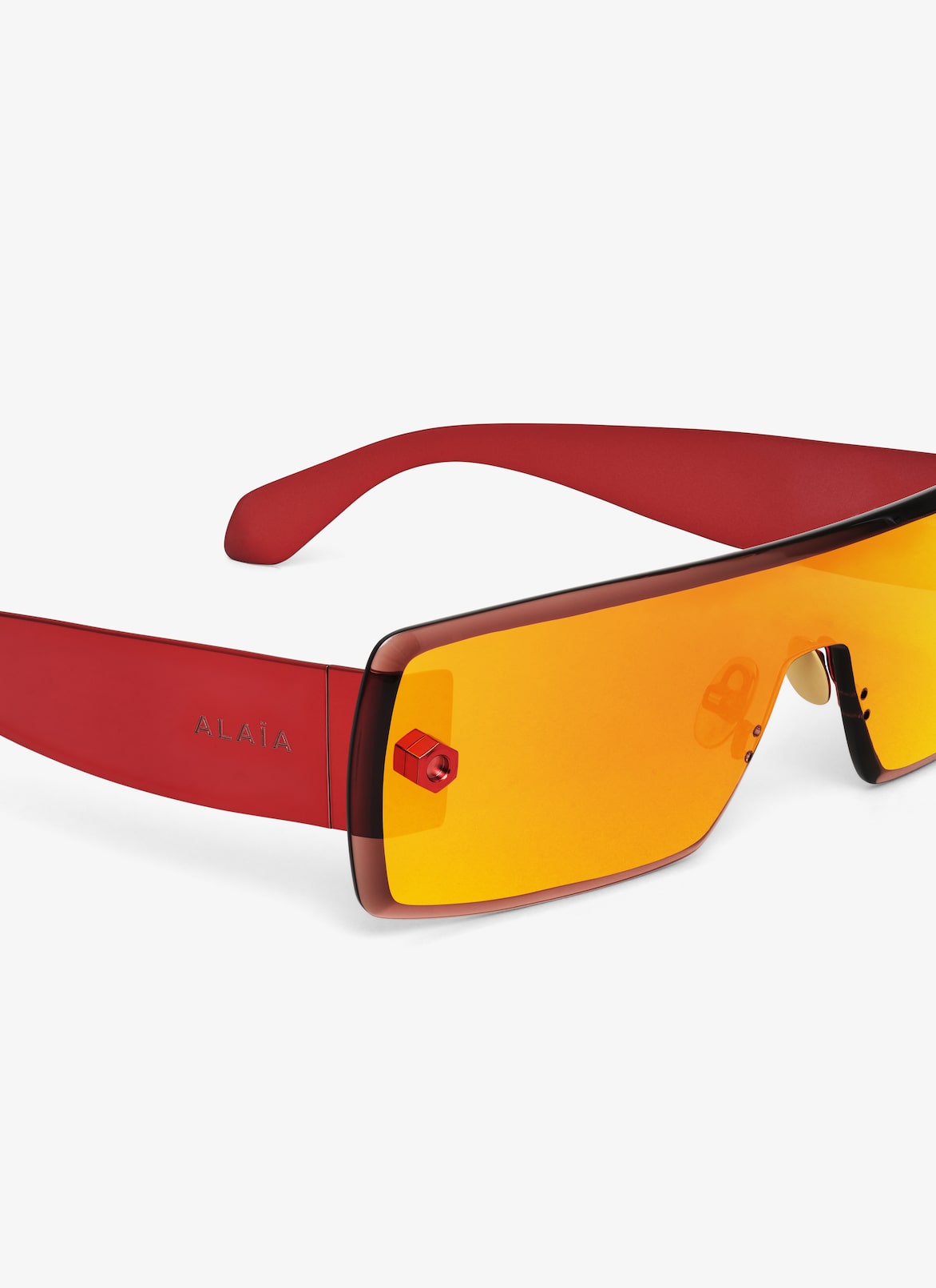 NARROW MASK SUNGLASSES ALAÏA RED NARROW MASK SUNGLASSES